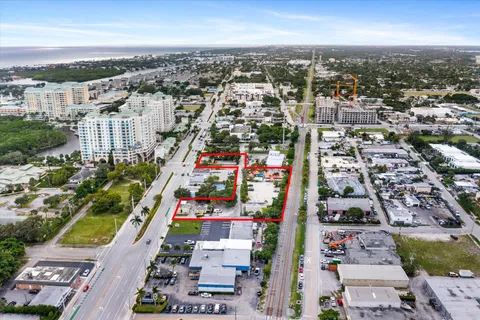 an aerial view of city