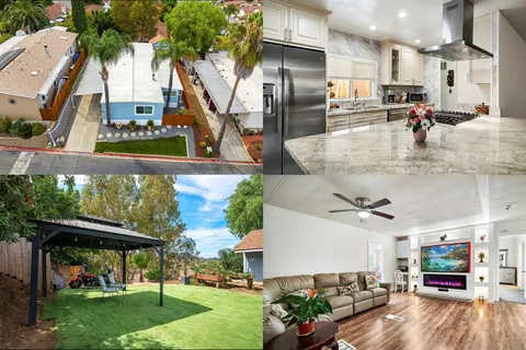 a view of a living room and kitchen