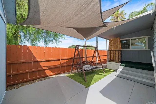 a view of a couch in a room