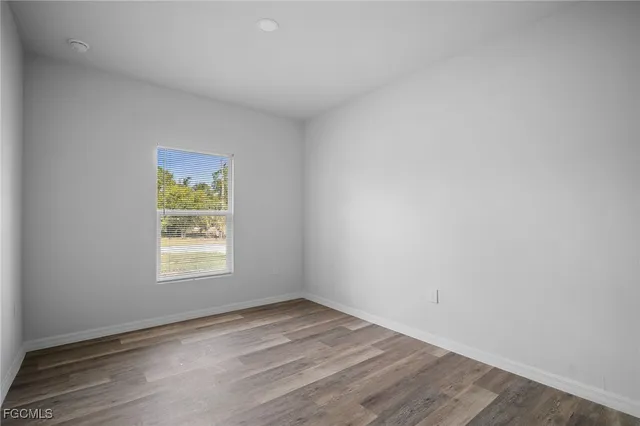 an empty room with a window