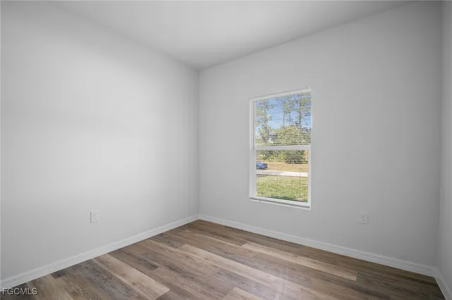 an empty room with a window