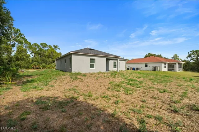 a house view with a garden space