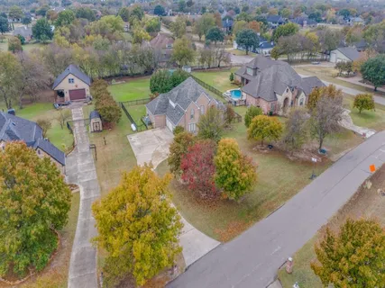 a view of a lake with a houses