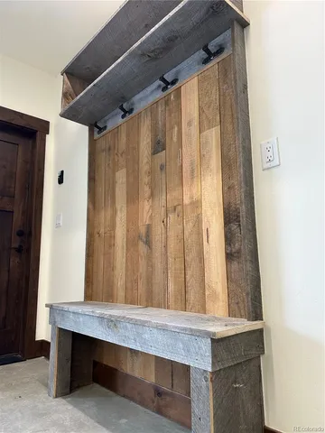 a view of a terrace with a snow