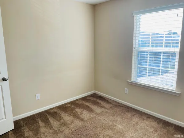 a view of a small space with a window
