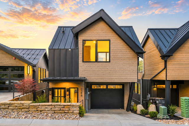 1258 Rothwell Road Park City, UT 84060 - Photo 36 of 48 Contemporary facade featuring wood-finish siding and black metal roofing