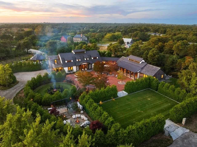 an aerial view of multiple house