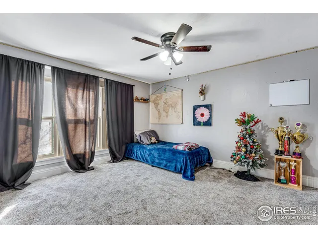 a living room with a couch and gym equipment