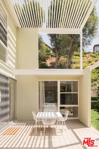 a view of a two chair in the house