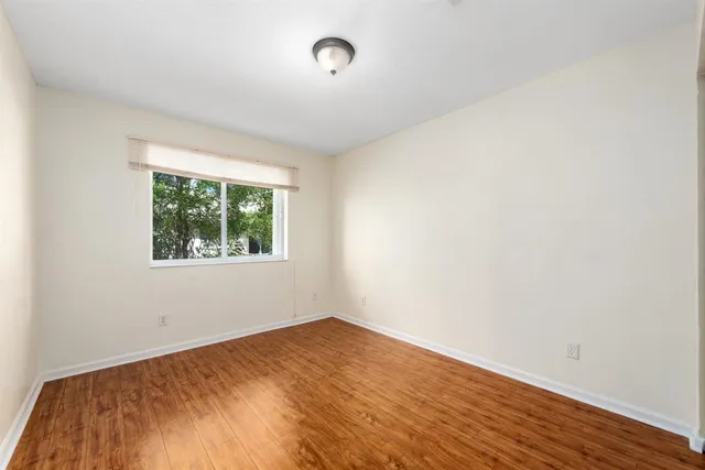 an empty room with a window