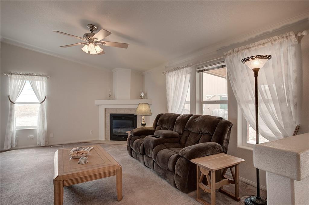 6186 Ranch Road Hartsel, CO 80449 - Photo 15 of 30 a living room with furniture and a fireplace