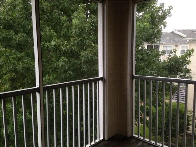 a view of a balcony