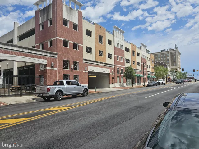 a view of a building the street