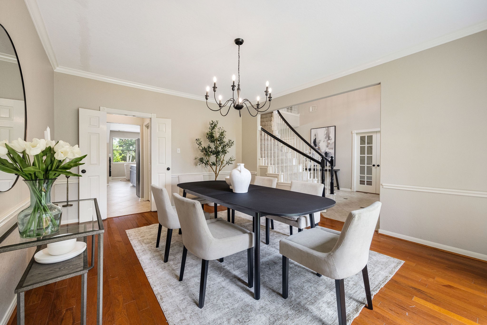 9603 Randon Lane Missouri City, TX 77459 - Photo 13 of 50 The dining room provides abundant space to fit a table for 8-10 people and is adorned with natural light.