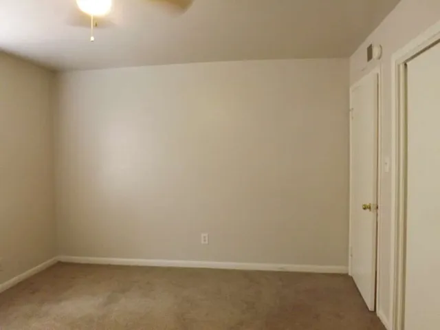 a view of a brick building