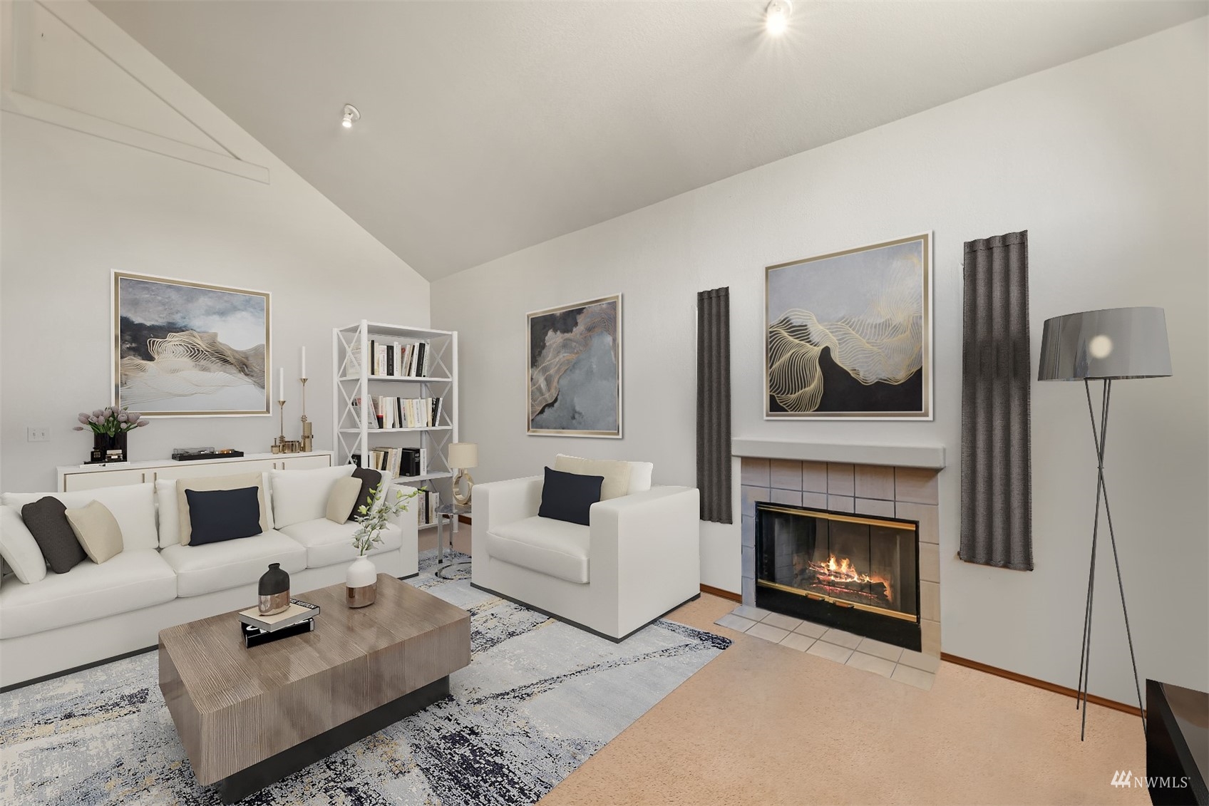 1341 Roma Road Bellingham, WA 98226 - Photo 11 of 40 a living room with furniture and a fireplace