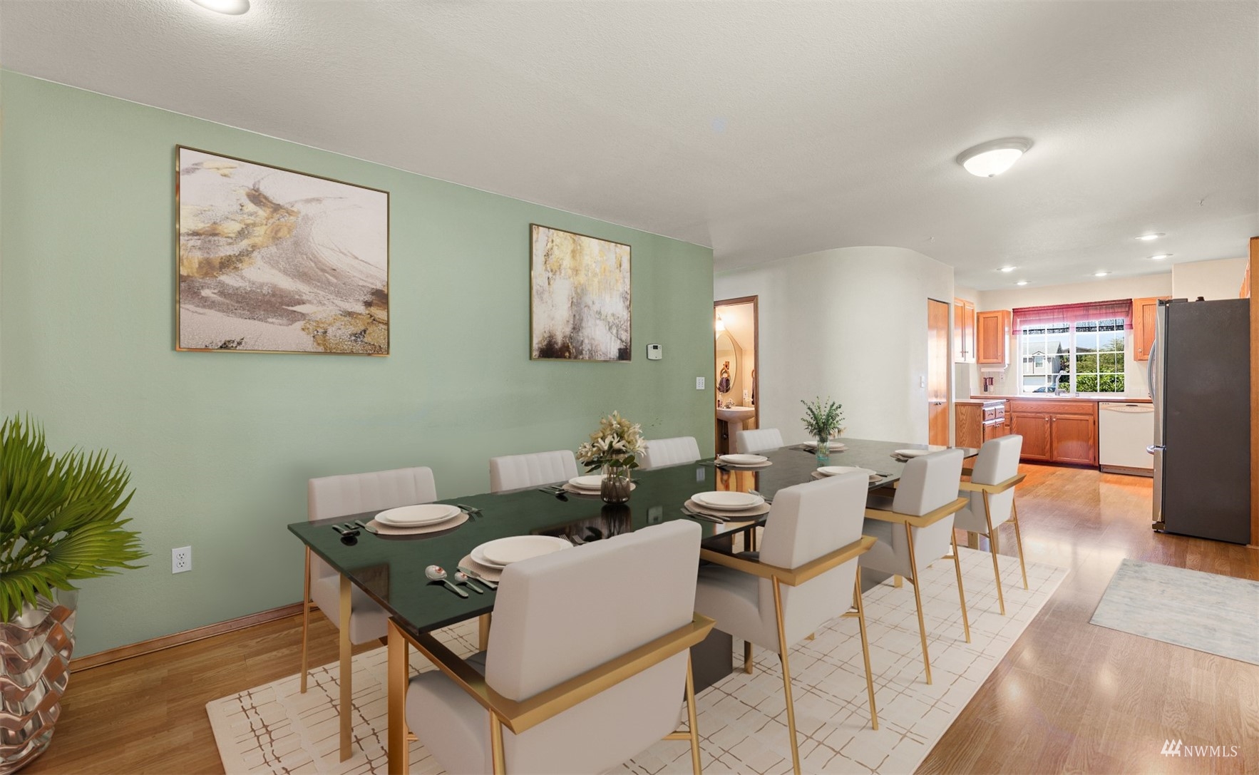 1341 Roma Road Bellingham, WA 98226 - Photo 19 of 40 a dining room with furniture and wooden floor