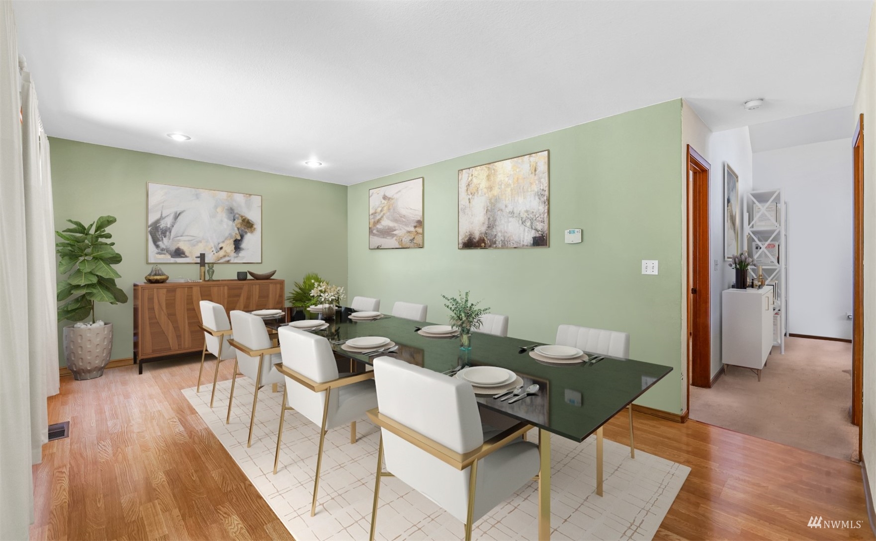 1341 Roma Road Bellingham, WA 98226 - Photo 21 of 40 a dining room with furniture and wooden floor