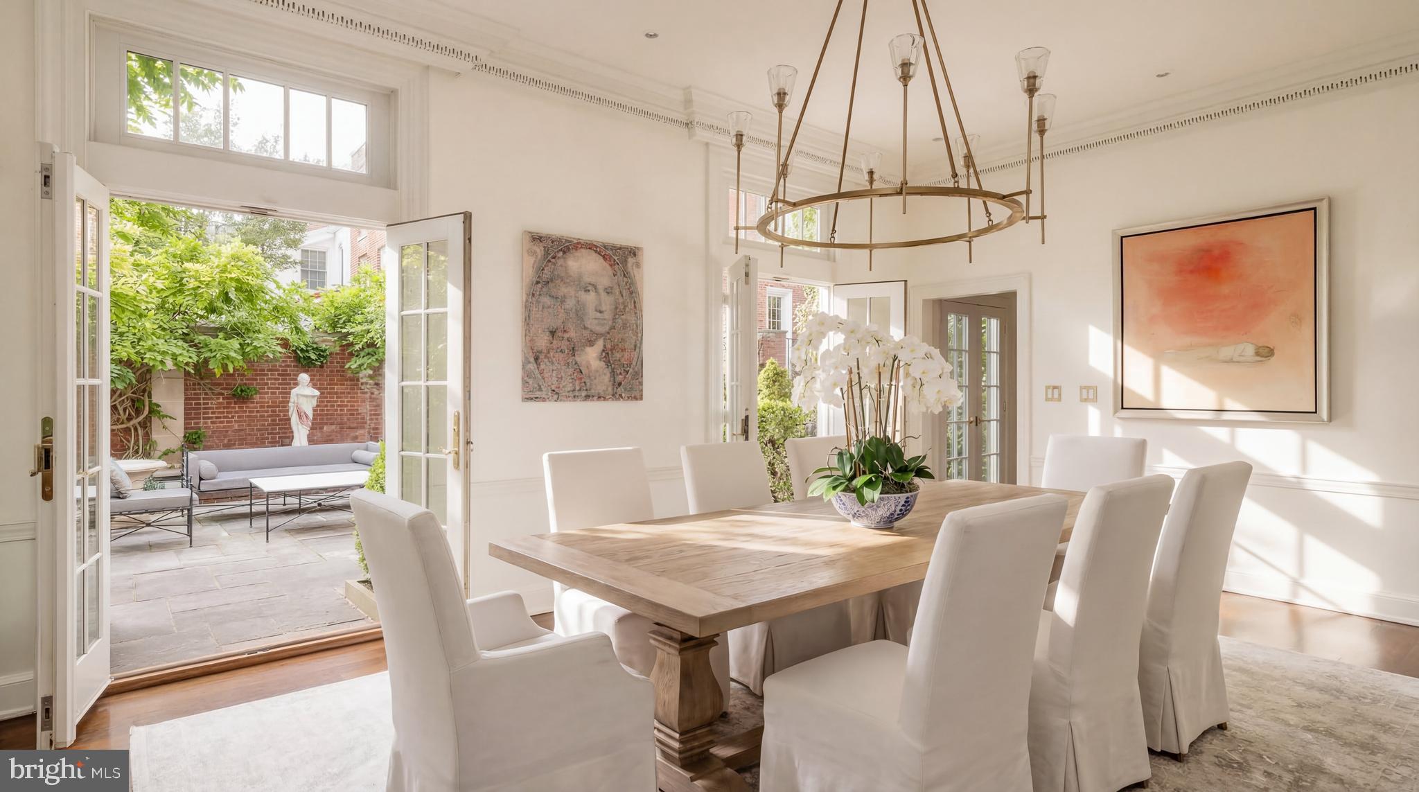 3117 O Street Northwest Washington, DC 20007 - Photo 19 of 50 a view of a dining room with furniture window and outside view
