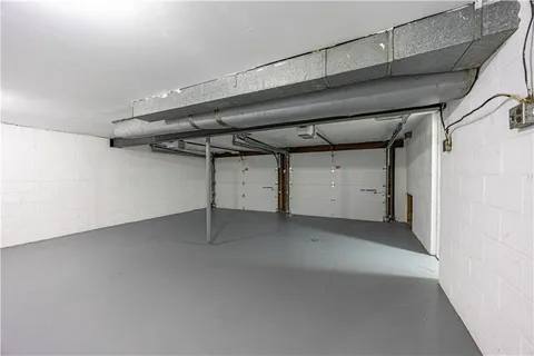 a view of a garage