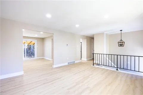 a view of livingroom with hardwood floor