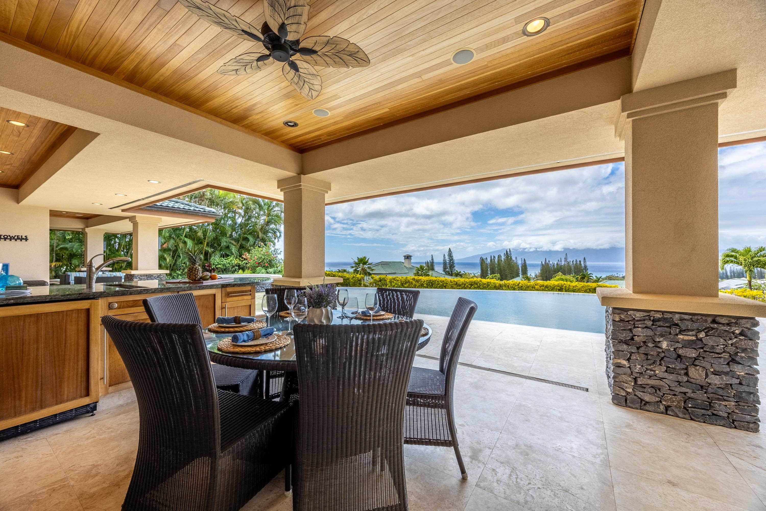 222 Crestview Road Lahaina, HI 96761 - Photo 19 of 49 Lanai Dining & Bar Area