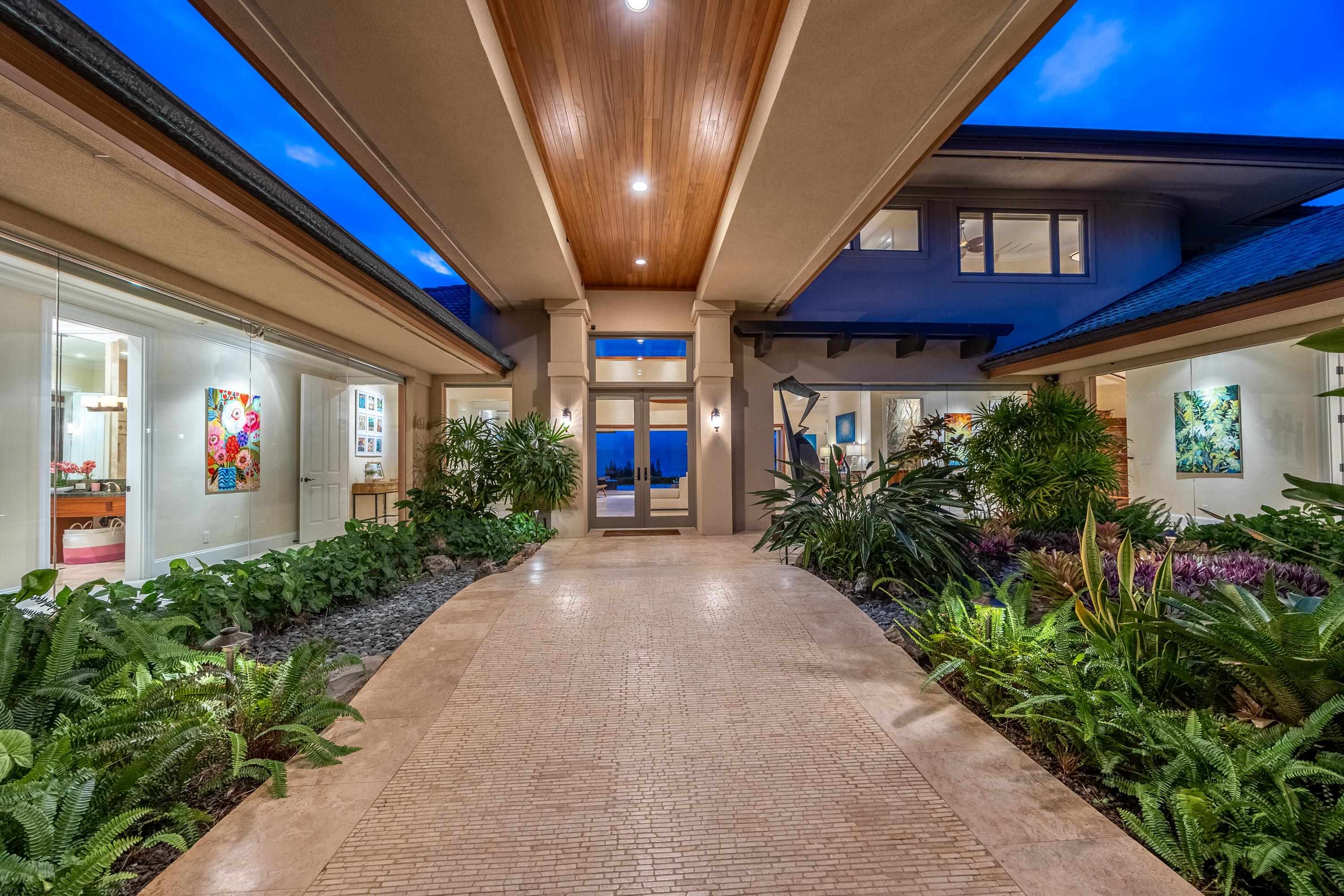 222 Crestview Road Lahaina, HI 96761 - Photo 48 of 49 Front Entrance at sunset