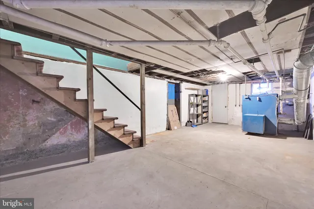 a view of hallway with stairs