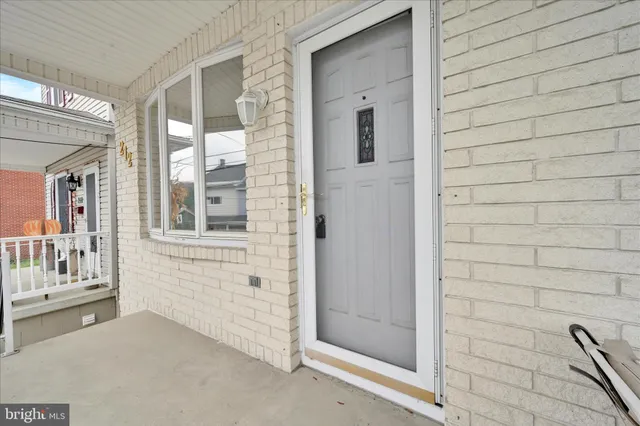 a view of front door of house