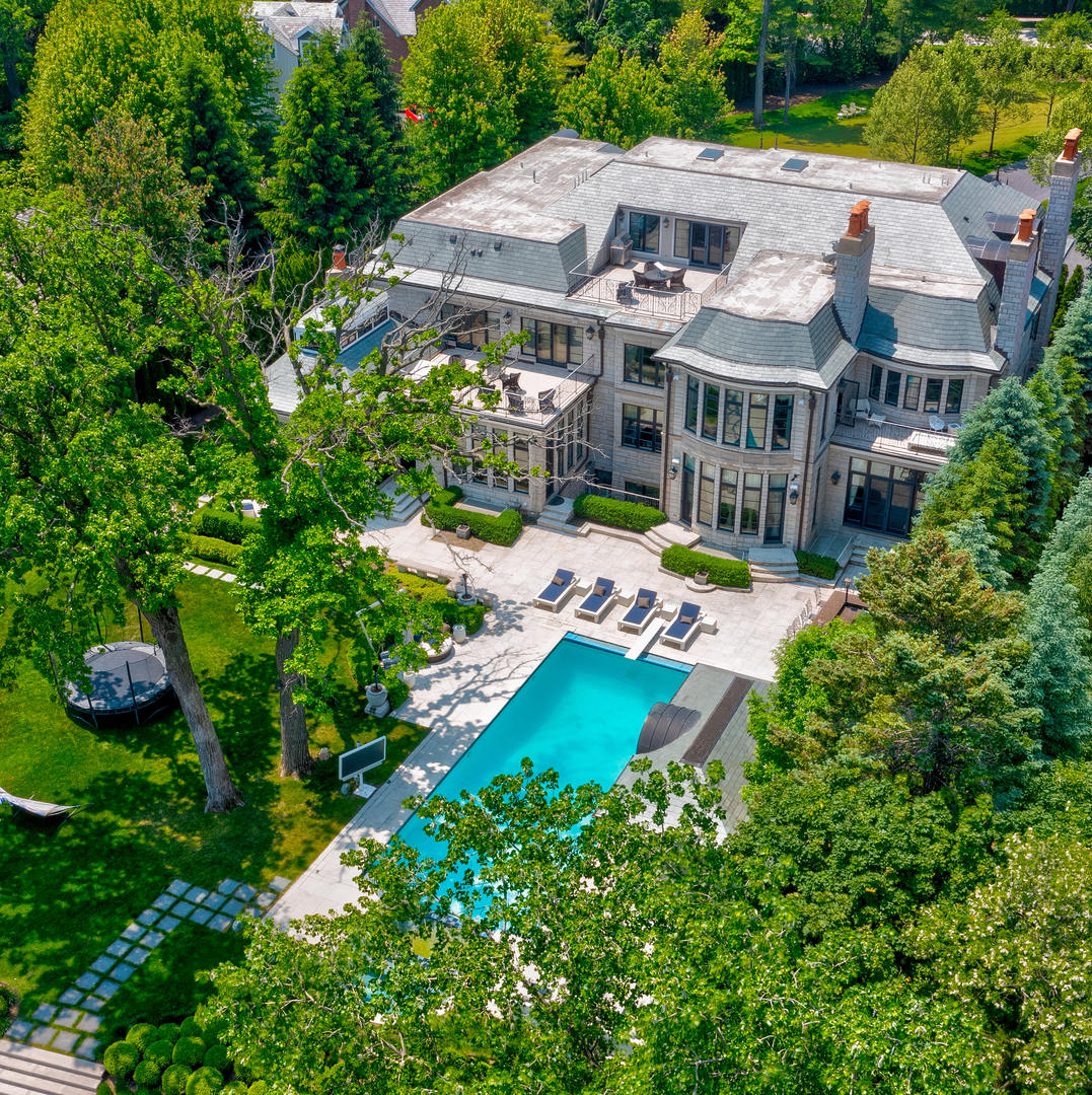 319 Sheridan Road Winnetka, IL 60093 - Photo 4 of 15 an aerial view of a house with a garden