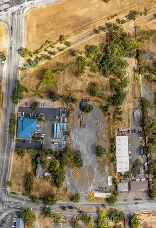 an aerial view of multiple house