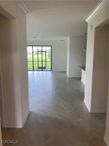 an empty room with a window