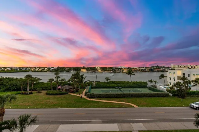a view of a town with residential houses