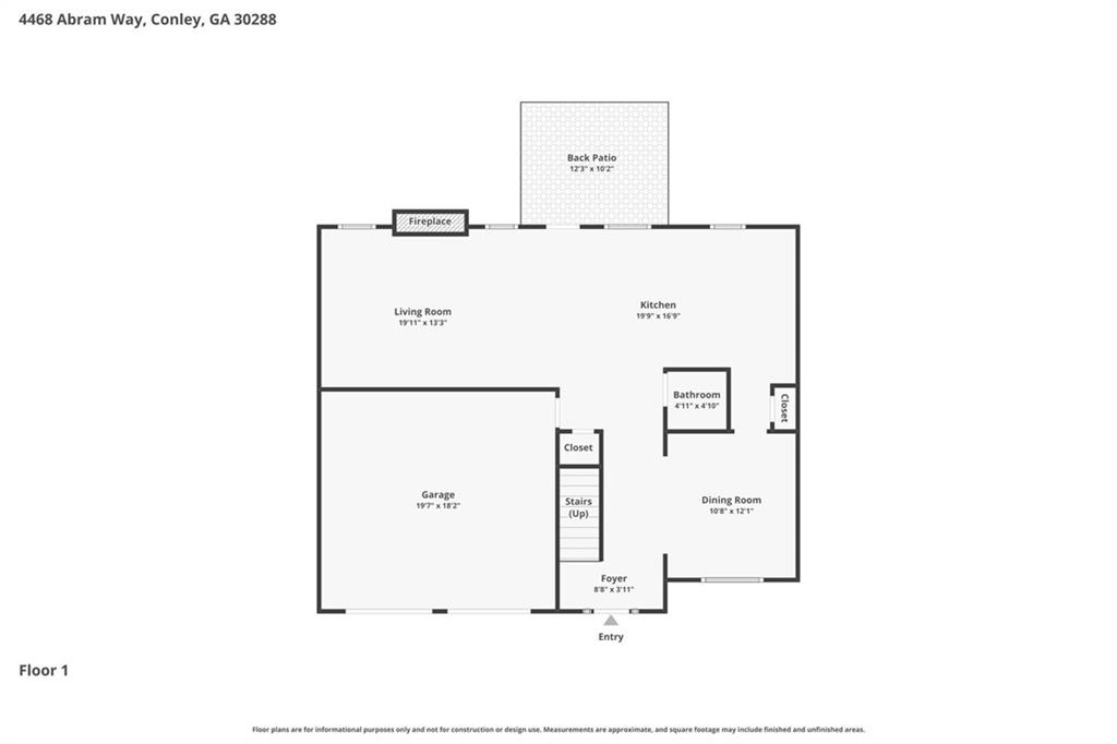 4468 Abram Way Conley, GA 30288 - Photo 19 of 23 a picture of a floor plan
