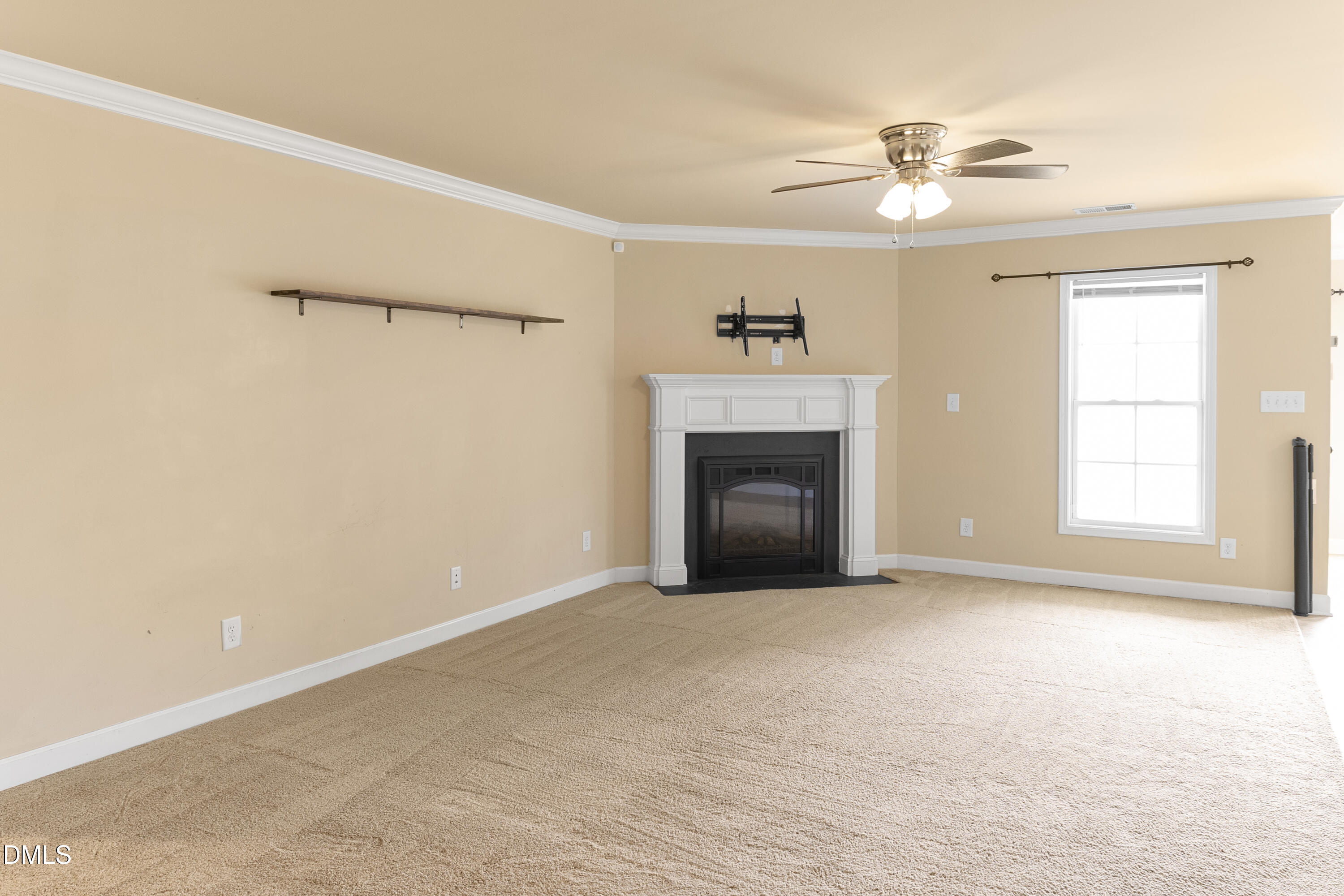 298 Declaration Drive Raeford, NC 28376 - Photo 45 of 58 a view of empty room with windows and fireplace