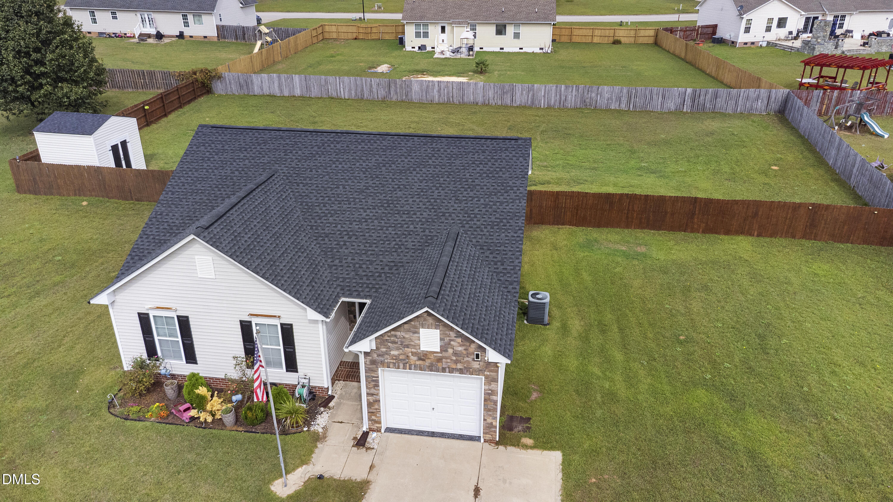 298 Declaration Drive Raeford, NC 28376 - Photo 54 of 58 a aerial view of a house with a yard