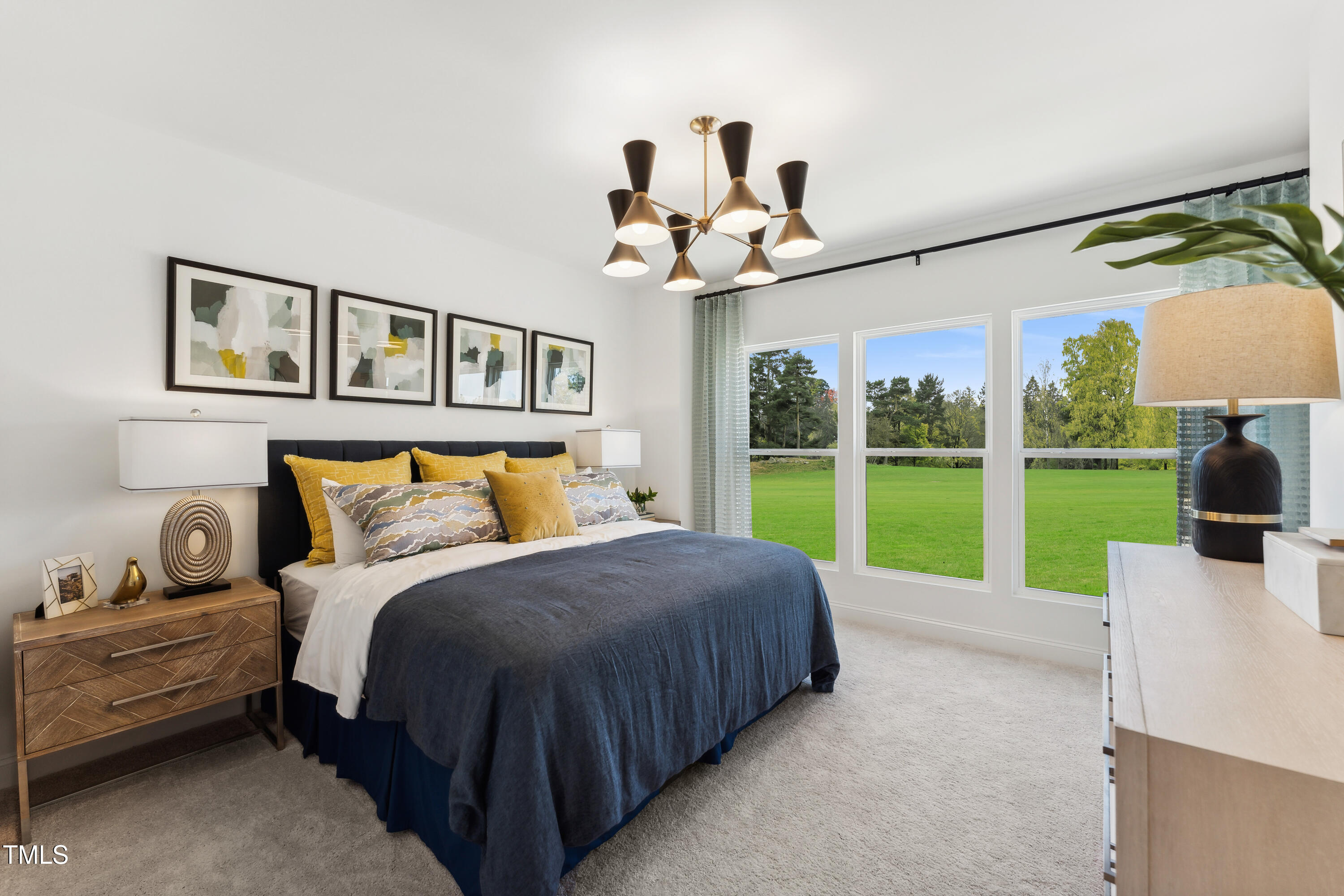 2808 Kempthorne Road Cary, NC 27519 - Photo 8 of 28 a bed room with a bed and a view of living room