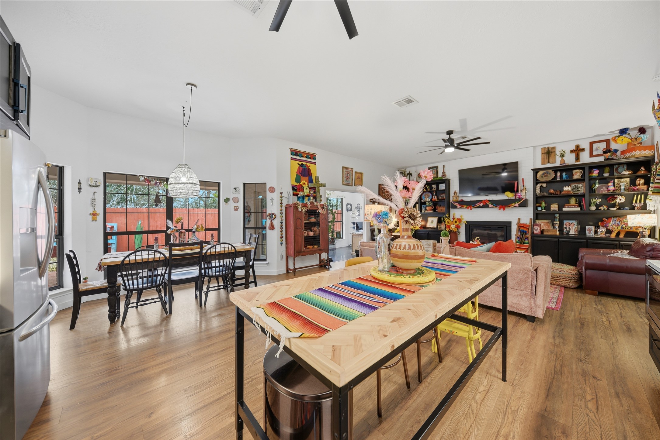 540 Hickory Creek Road Bellville, TX 77418 - Photo 11 of 49 a living room with lots of furniture and kitchen view
