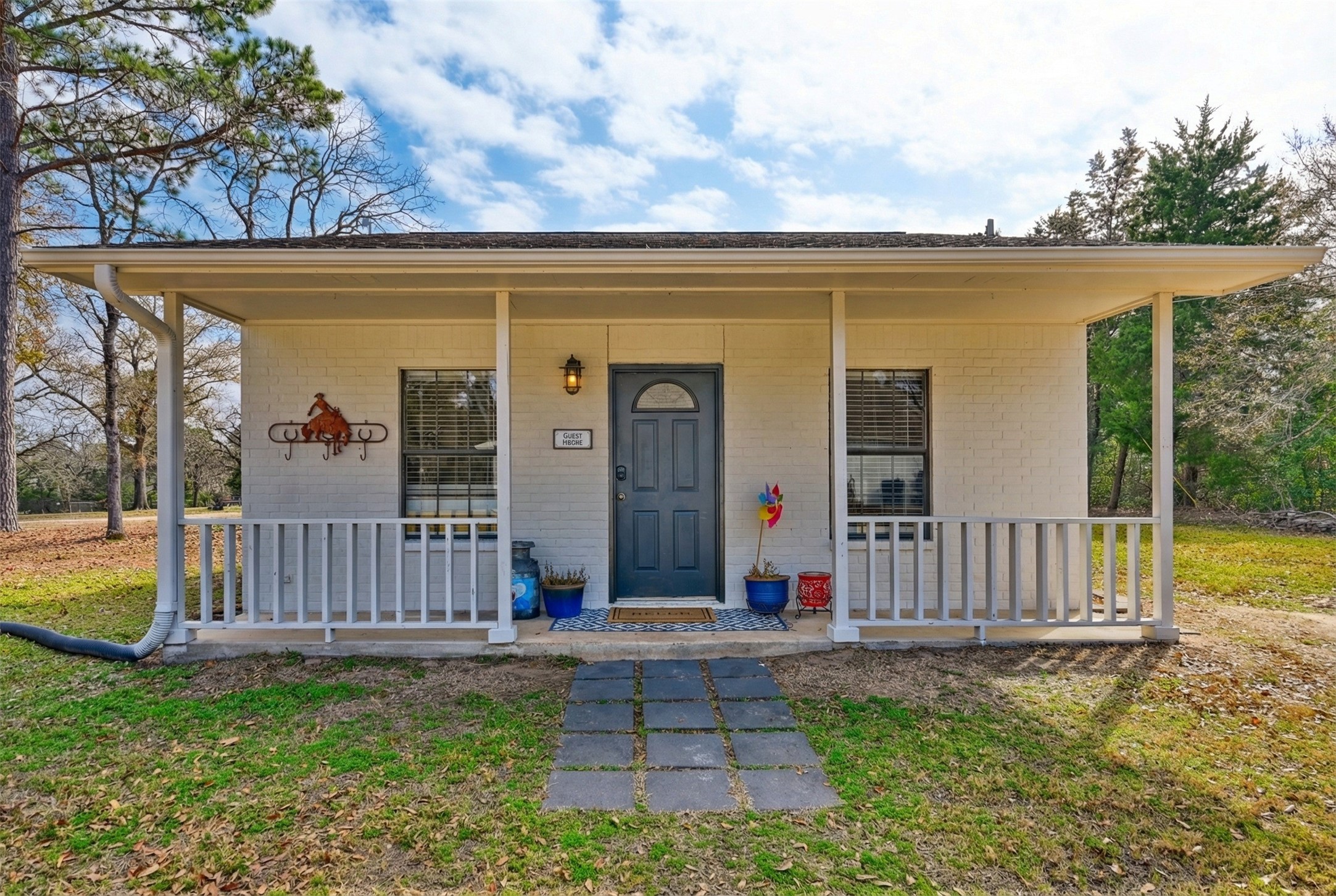 540 Hickory Creek Road Bellville, TX 77418 - Photo 34 of 49 a view of a house with backyard and porch