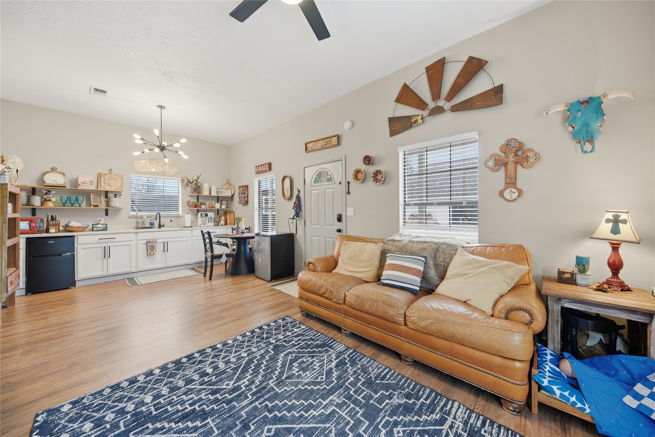 540 Hickory Creek Road Bellville, TX 77418 - Photo 39 of 49 a living room with furniture and kitchen view