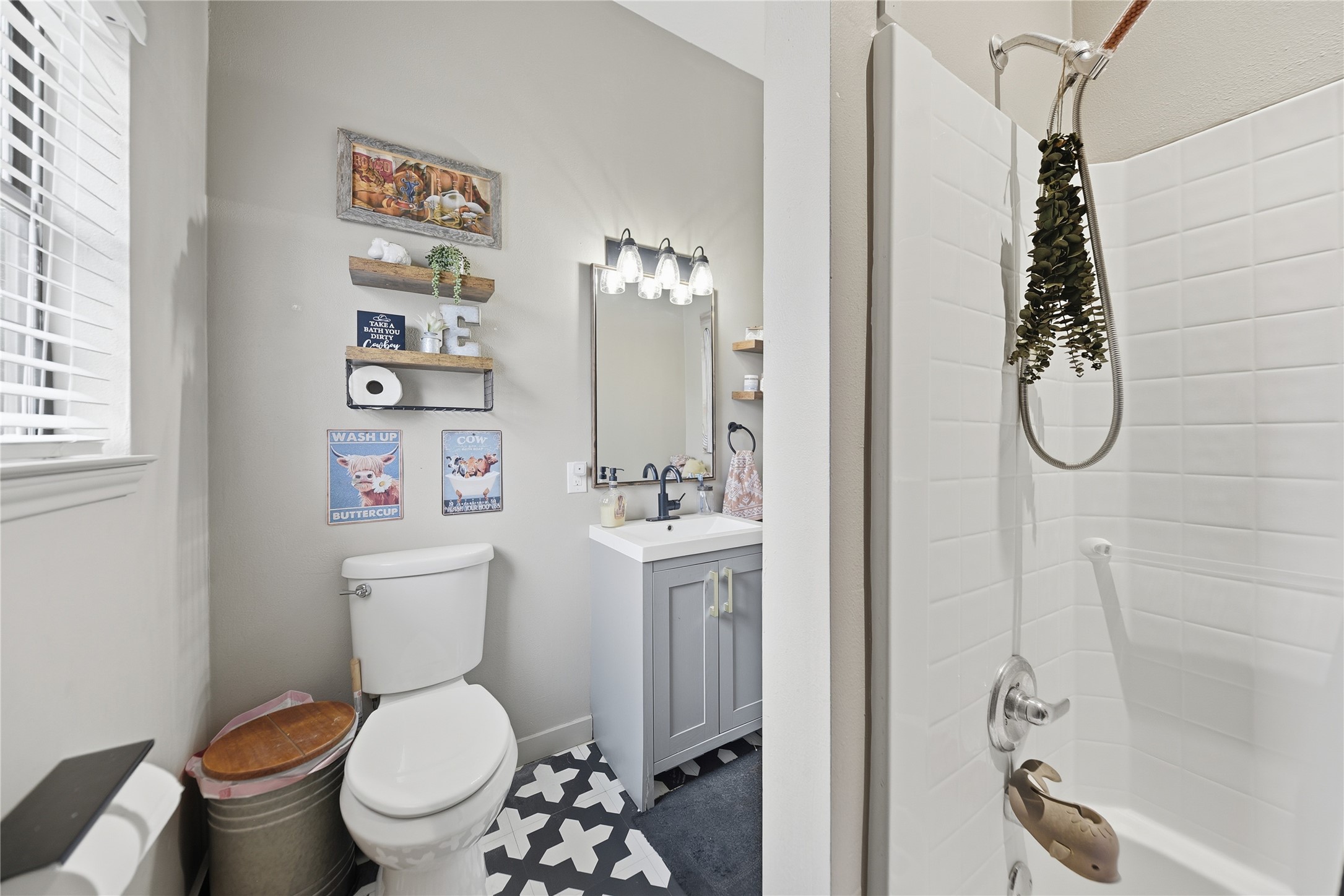 540 Hickory Creek Road Bellville, TX 77418 - Photo 47 of 49 a bathroom with a toilet sink and shower