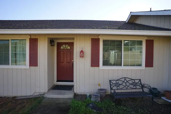 a front view of a house