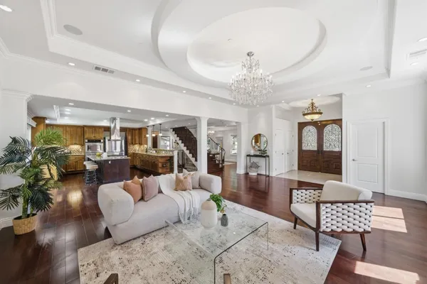 a kitchen with a table and chairs in it