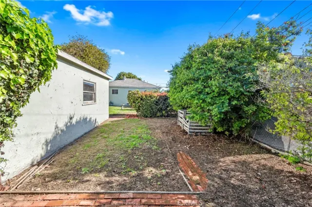 a view of a backyard