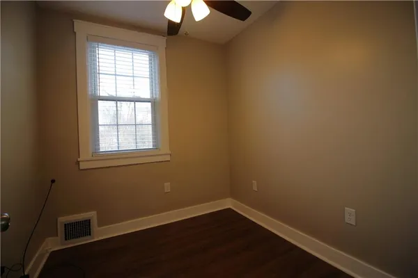 an empty room with a window