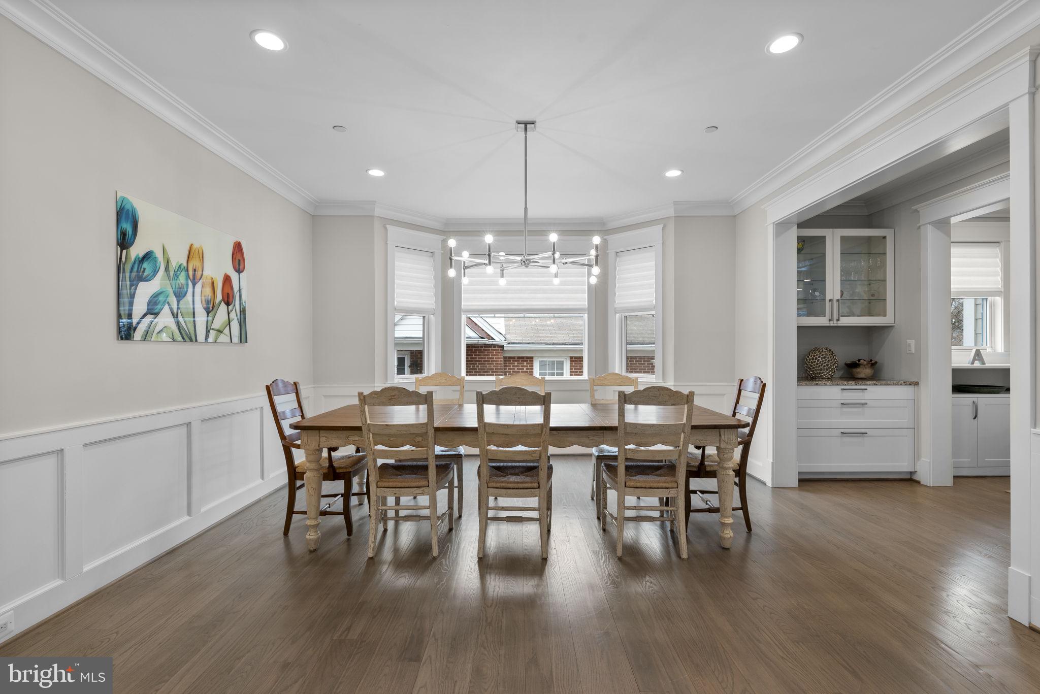 6304 Wilmett Road Bethesda, MD 20817 - Photo 18 of 47 Dining Room/built in bar connecting to Family Room