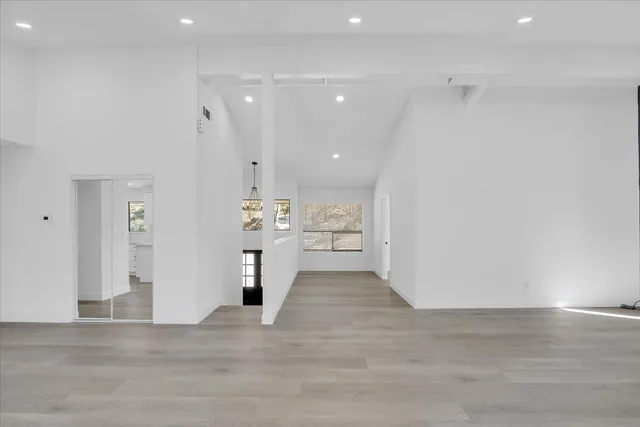 a view of a balcony with lake view