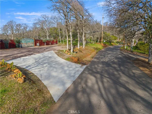 a view of road with trees