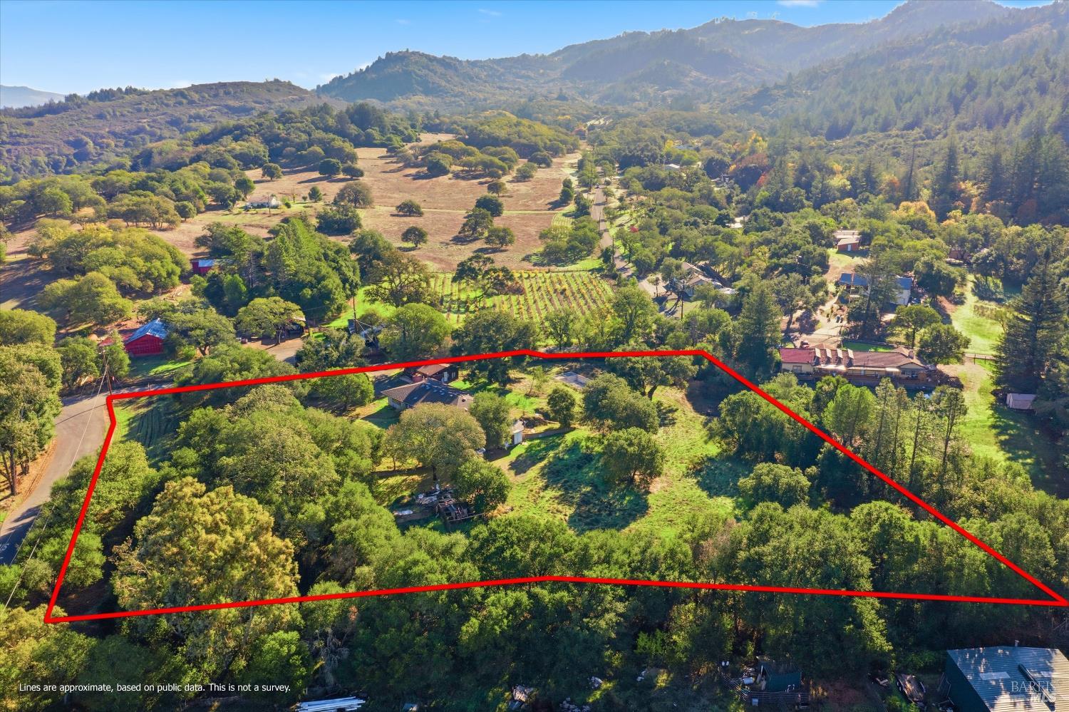 5140 Sharp Road Calistoga, CA 94515 - Photo 6 of 28 a view of a city with lush green forest