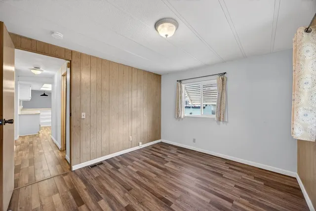 a view of a backyard with a garden